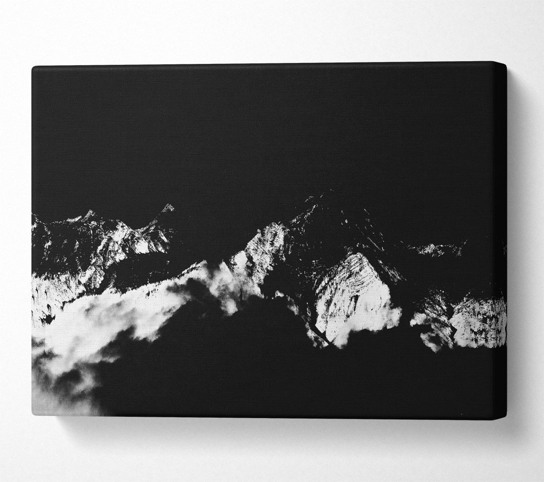  A Canvas Print of White Peaks In Shadow Canvas Print