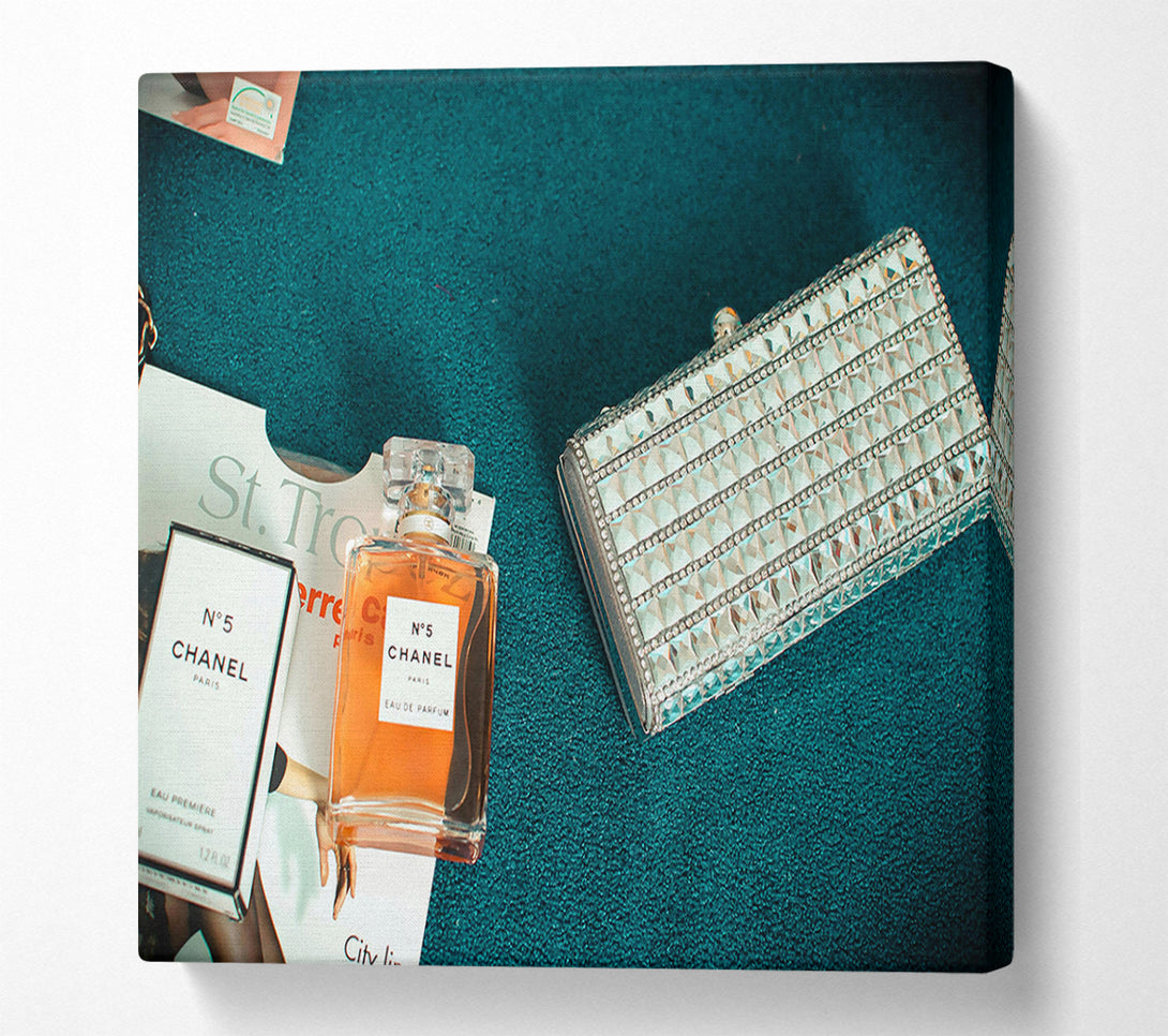  A Canvas Print of Teal And Amber Glamour Canvas Art