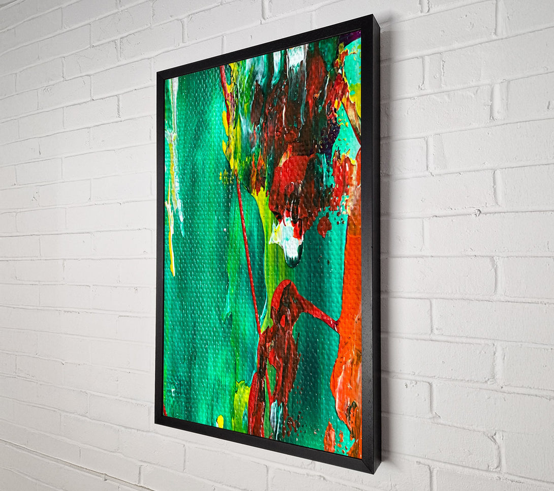  A Canvas Print of Emerald Abstract Swirls Canvas Art