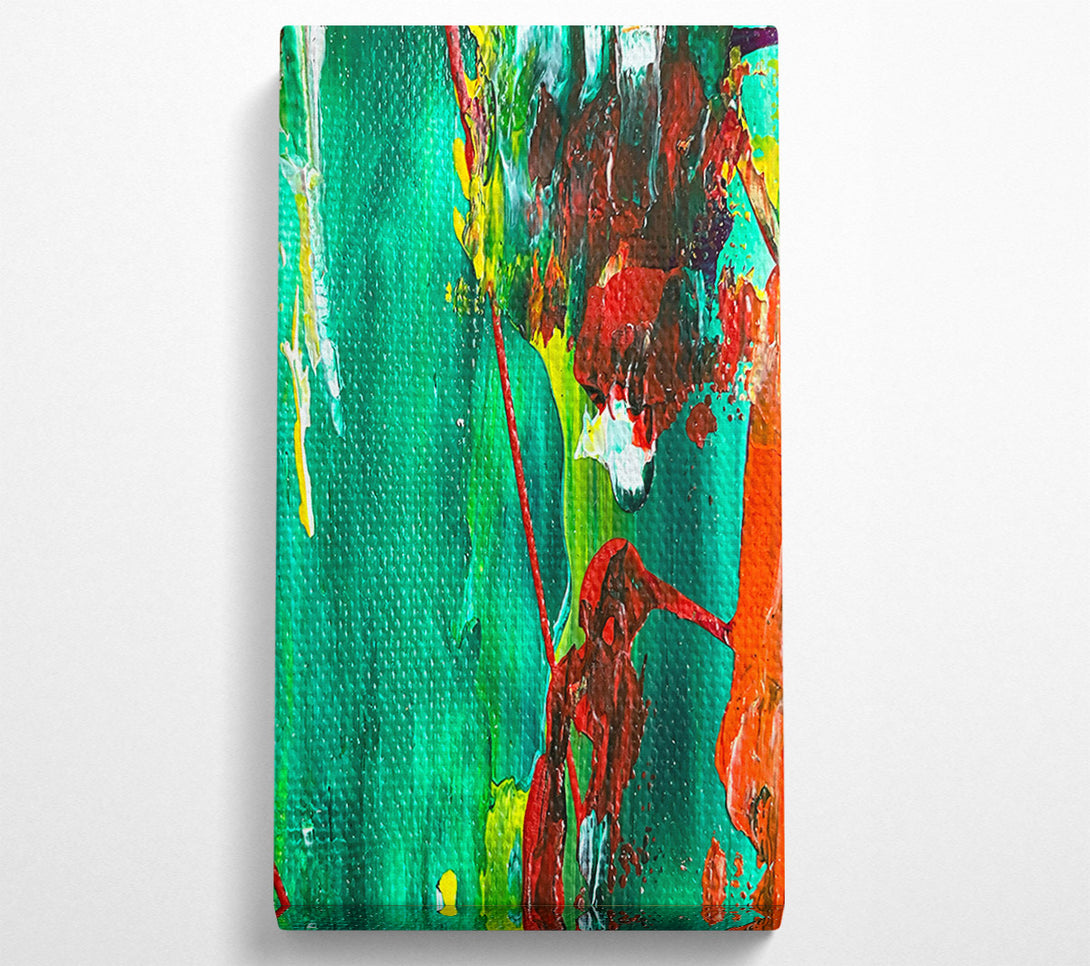  A Canvas Print of Emerald Abstract Swirls Canvas Art