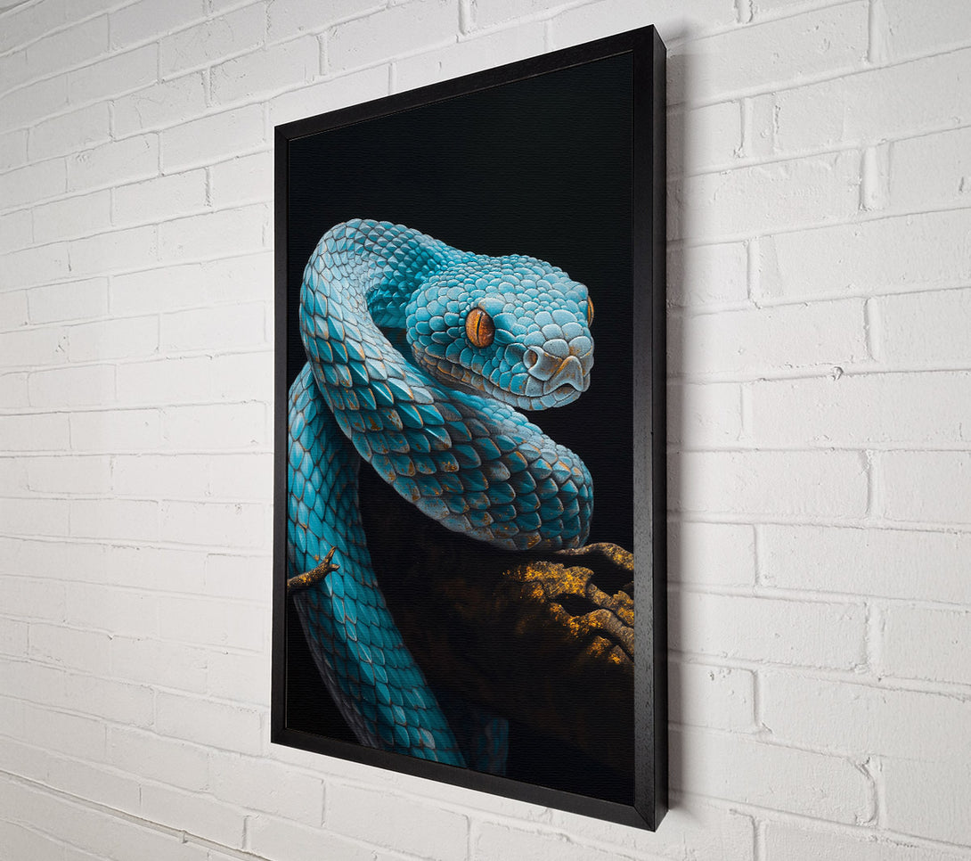  A Canvas Print of Azure Serpent'S Gaze Canvas Wall Art