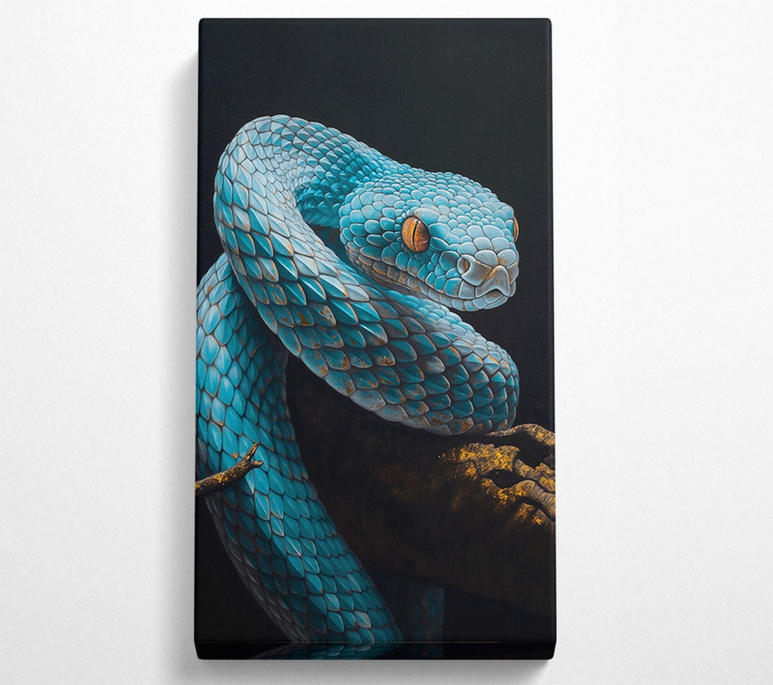  A Canvas Print of Azure Serpent'S Gaze Canvas Wall Art