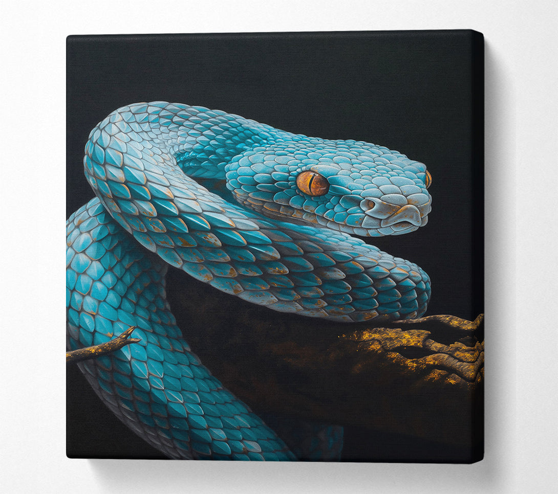  A Canvas Print of Azure Serpent'S Gaze Canvas Wall Art