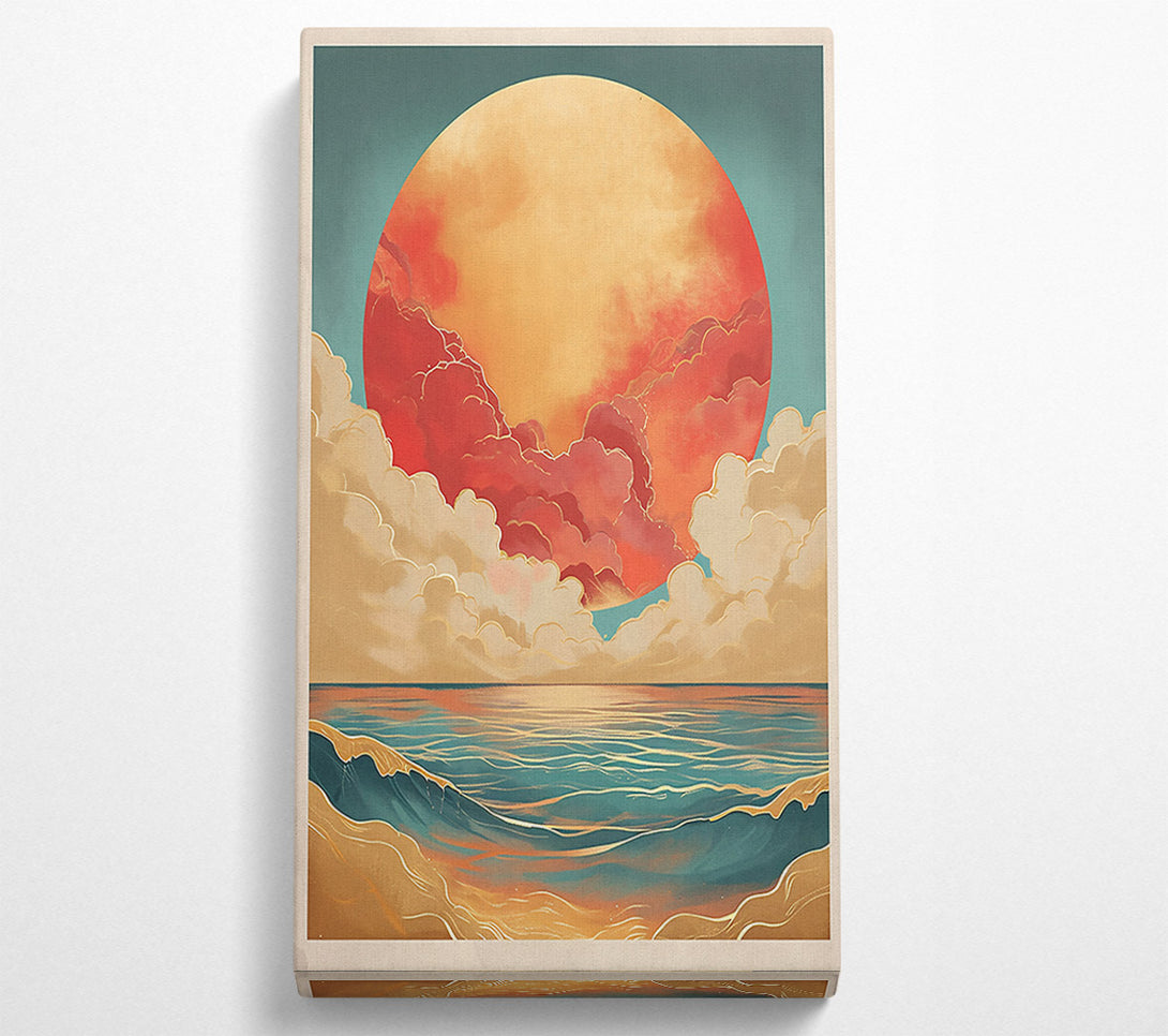  A Canvas Print of Golden Orange Horizon Canvas Art