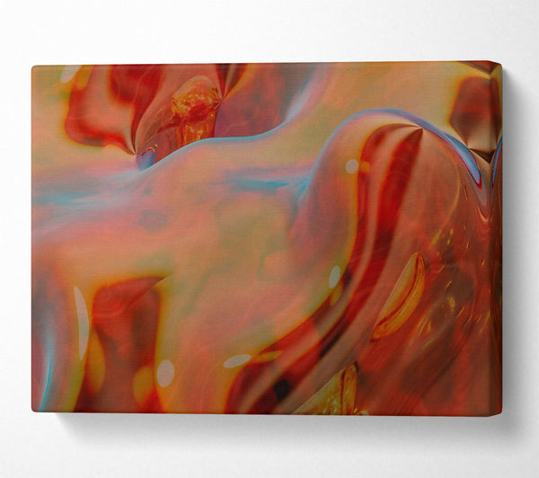  A Canvas Print of Amber Liquid Flow Canvas Wall Art