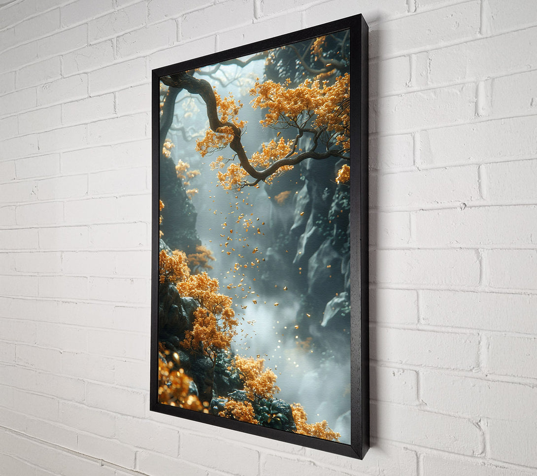  A Canvas Print of Golden Mist Canyon Canvas Wall Art