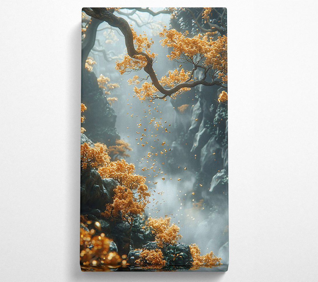  A Canvas Print of Golden Mist Canyon Canvas Wall Art