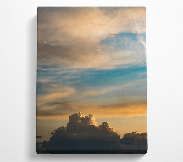  A Canvas Print of Golden Cloud Formations Canvas Print