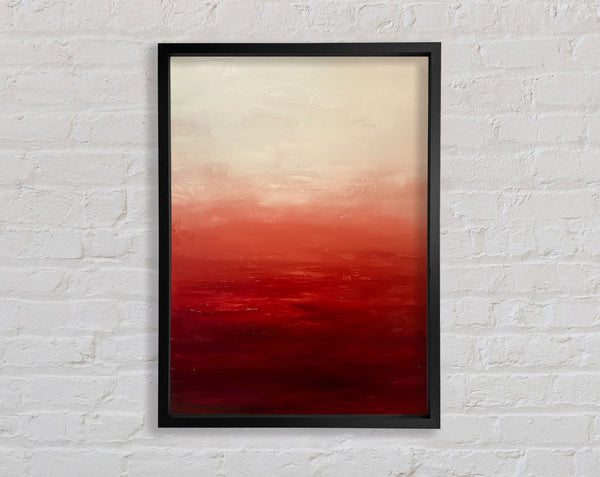 White To Red Flow Framed Print