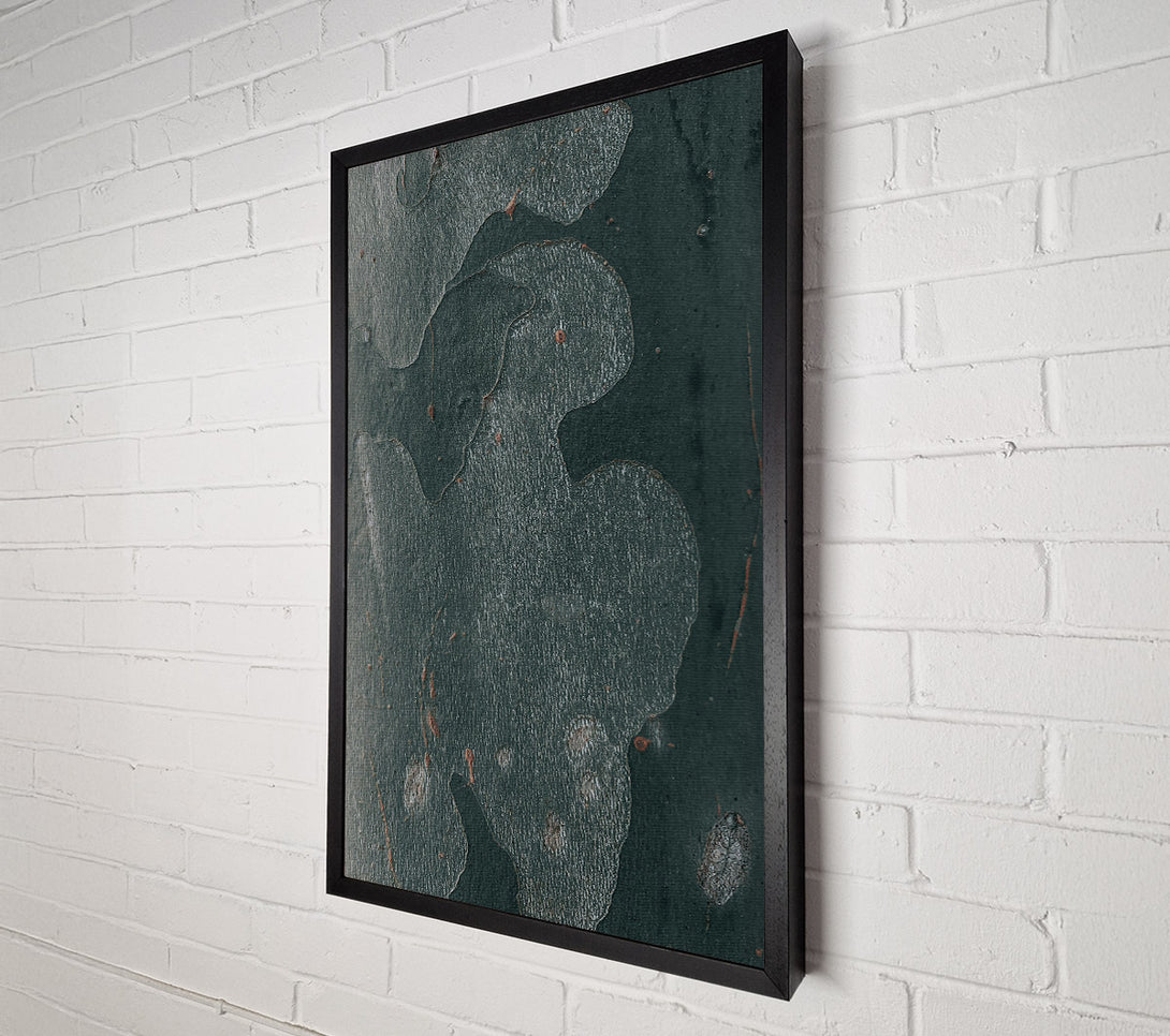  A Canvas Print of Emerald Bark Abstract Canvas Art