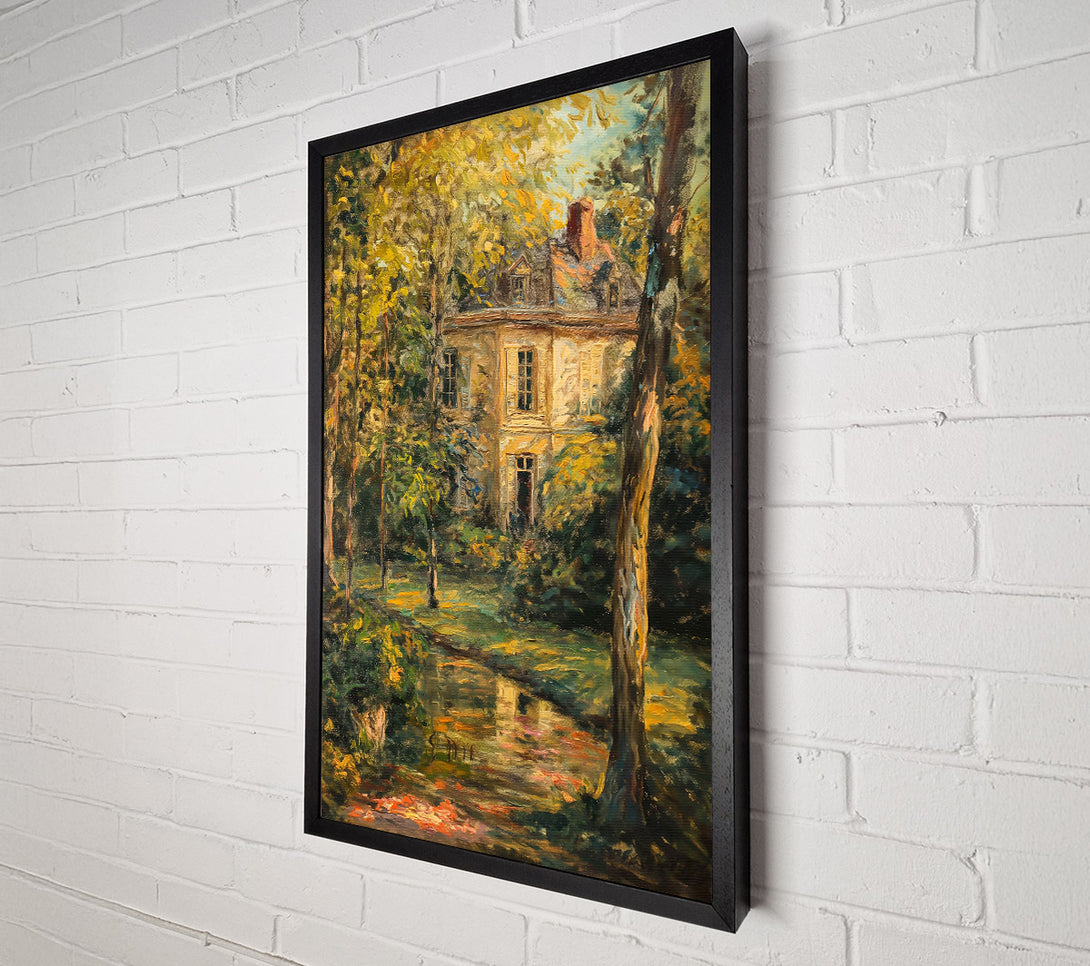  A Canvas Print of Golden House Reflection Canvas Wall Art