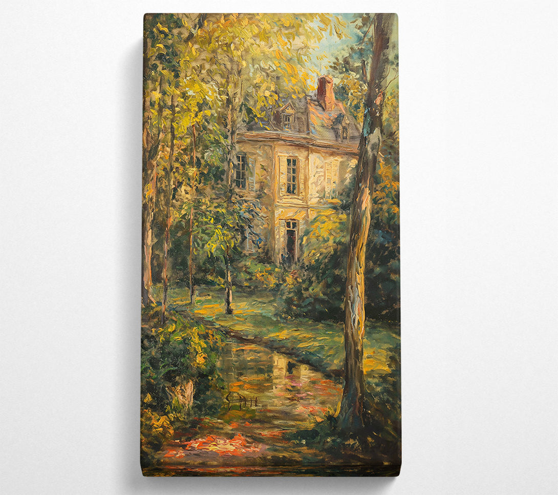  A Canvas Print of Golden House Reflection Canvas Wall Art