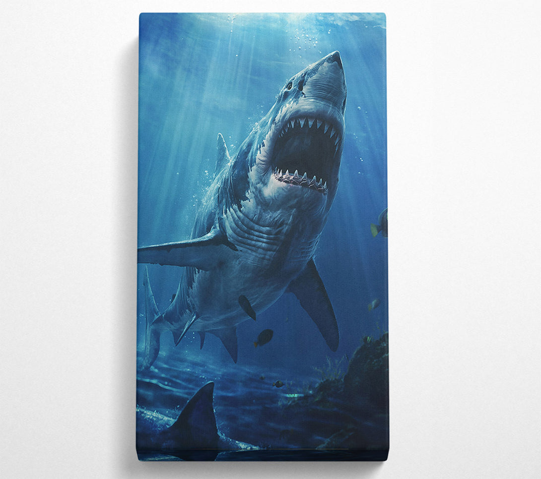  A Canvas Print of Blue Jaws Of The Deep Canvas Wall Art