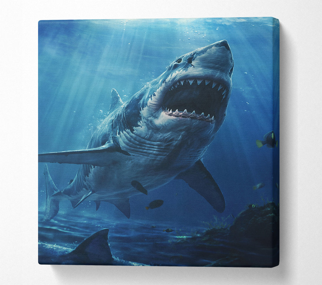  A Canvas Print of Blue Jaws Of The Deep Canvas Wall Art