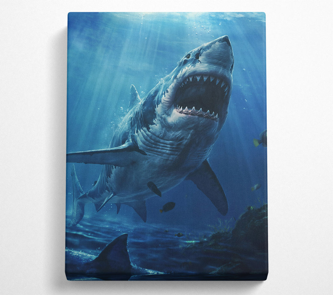  A Canvas Print of Blue Jaws Of The Deep Canvas Wall Art