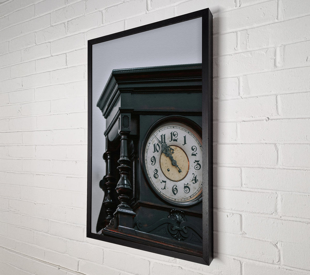  A Canvas Print of Black Antique Clock Face Canvas Print