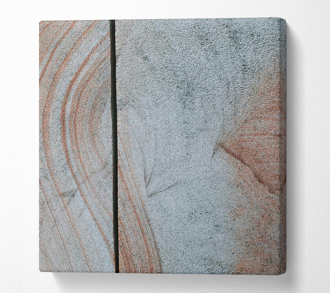  A Canvas Print of Gray And Peach Lines Canvas Wall Art