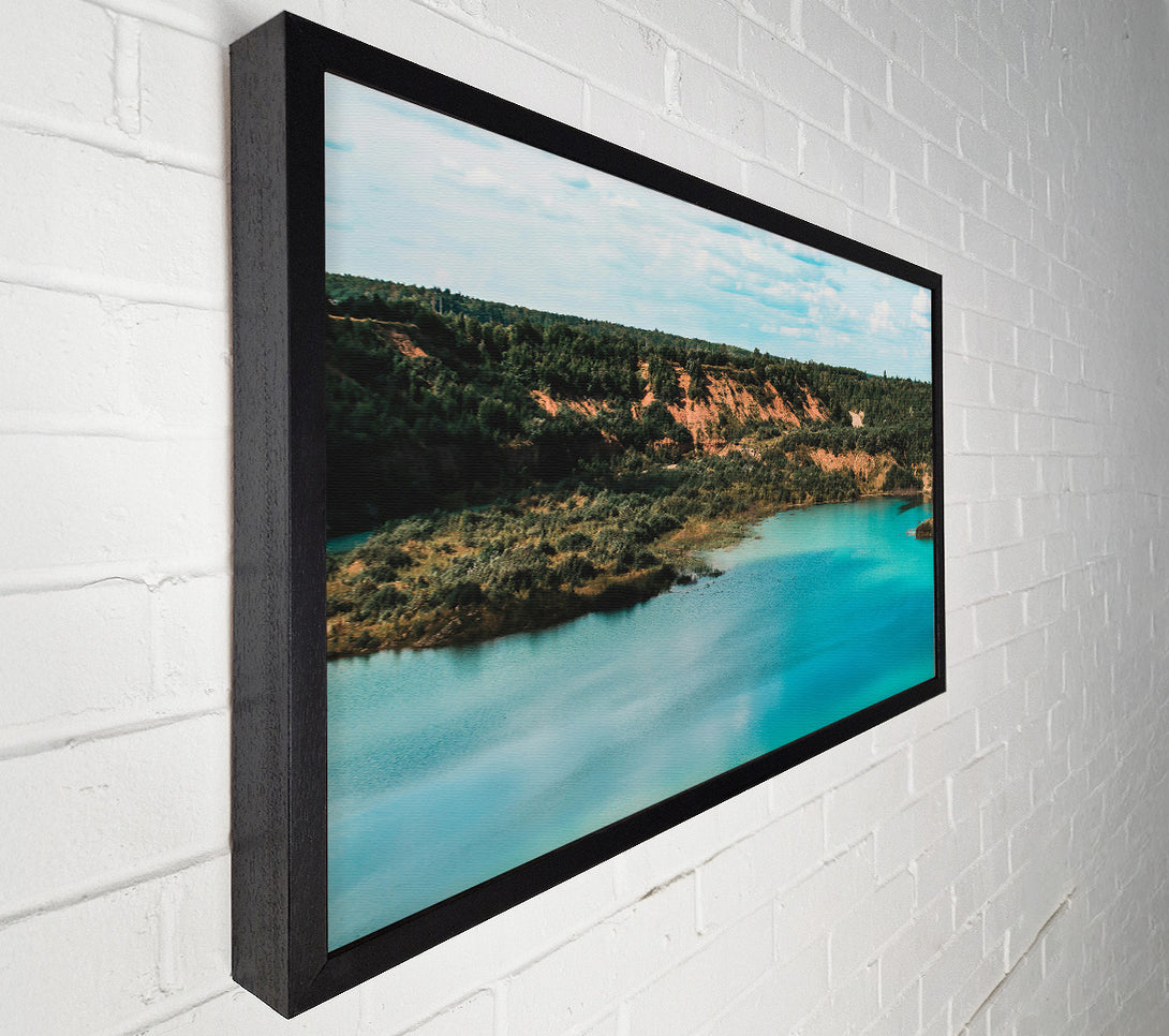  A Canvas Print of Turquoise Oasis Lake Canvas Art