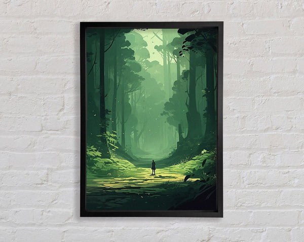 Wide Forest Walk Framed Print