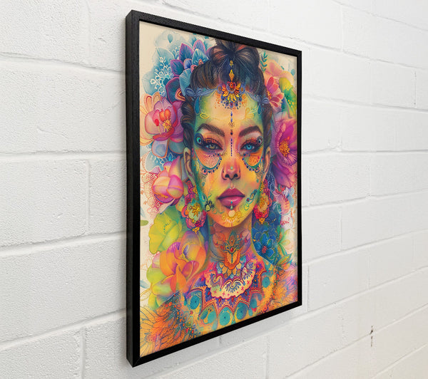 Golden Floral Portrait
