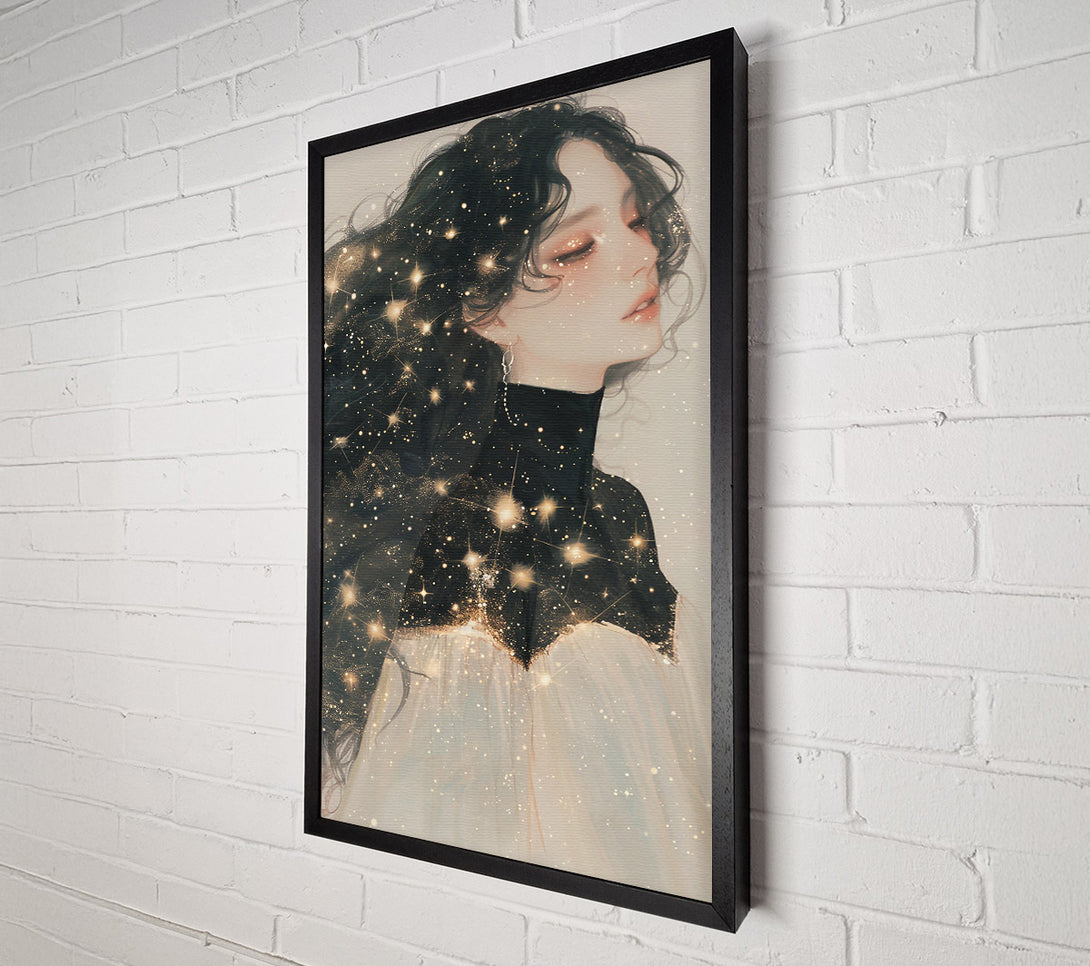  A Canvas Print of Golden Celestial Dreams Canvas Art