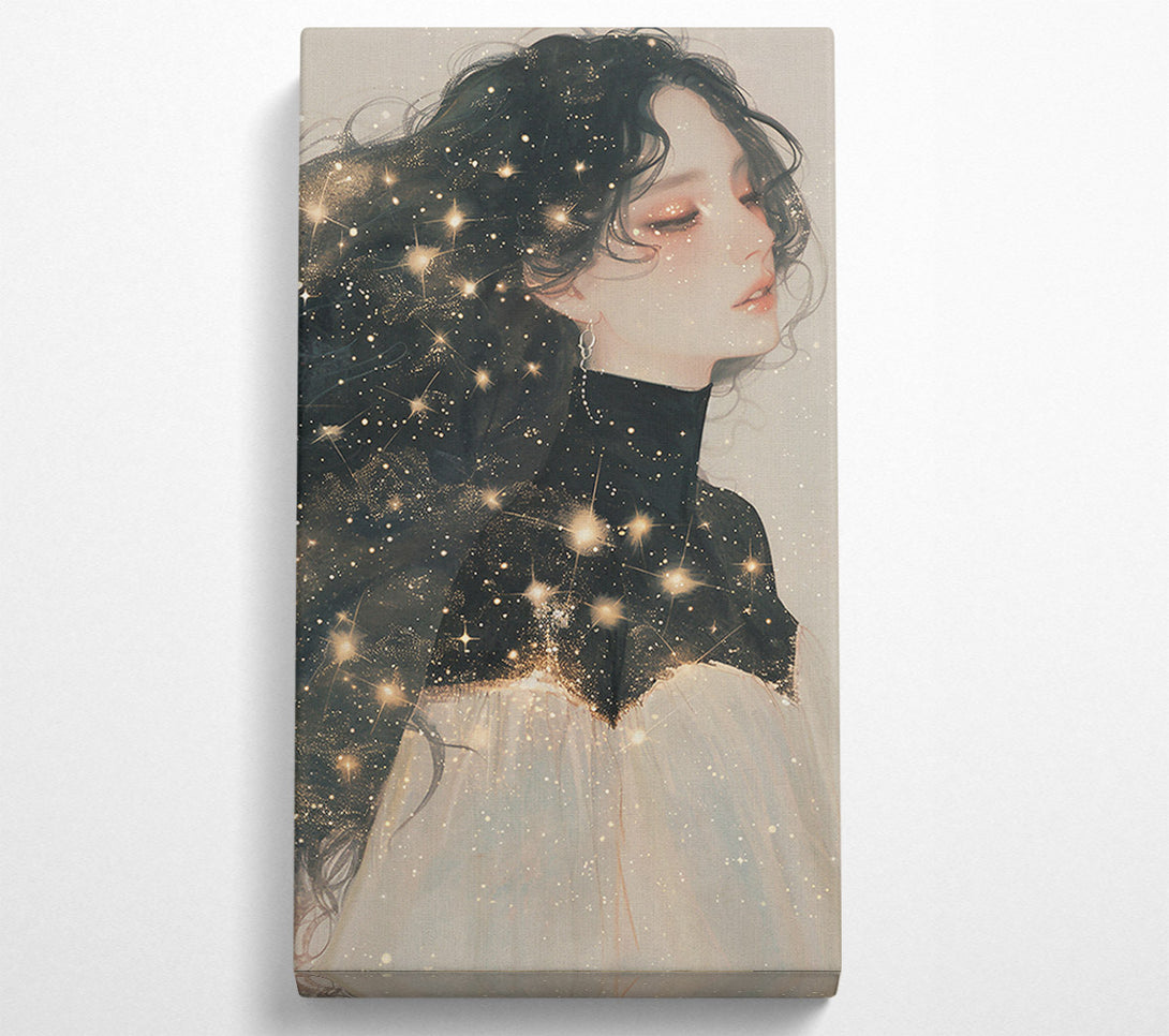  A Canvas Print of Golden Celestial Dreams Canvas Art