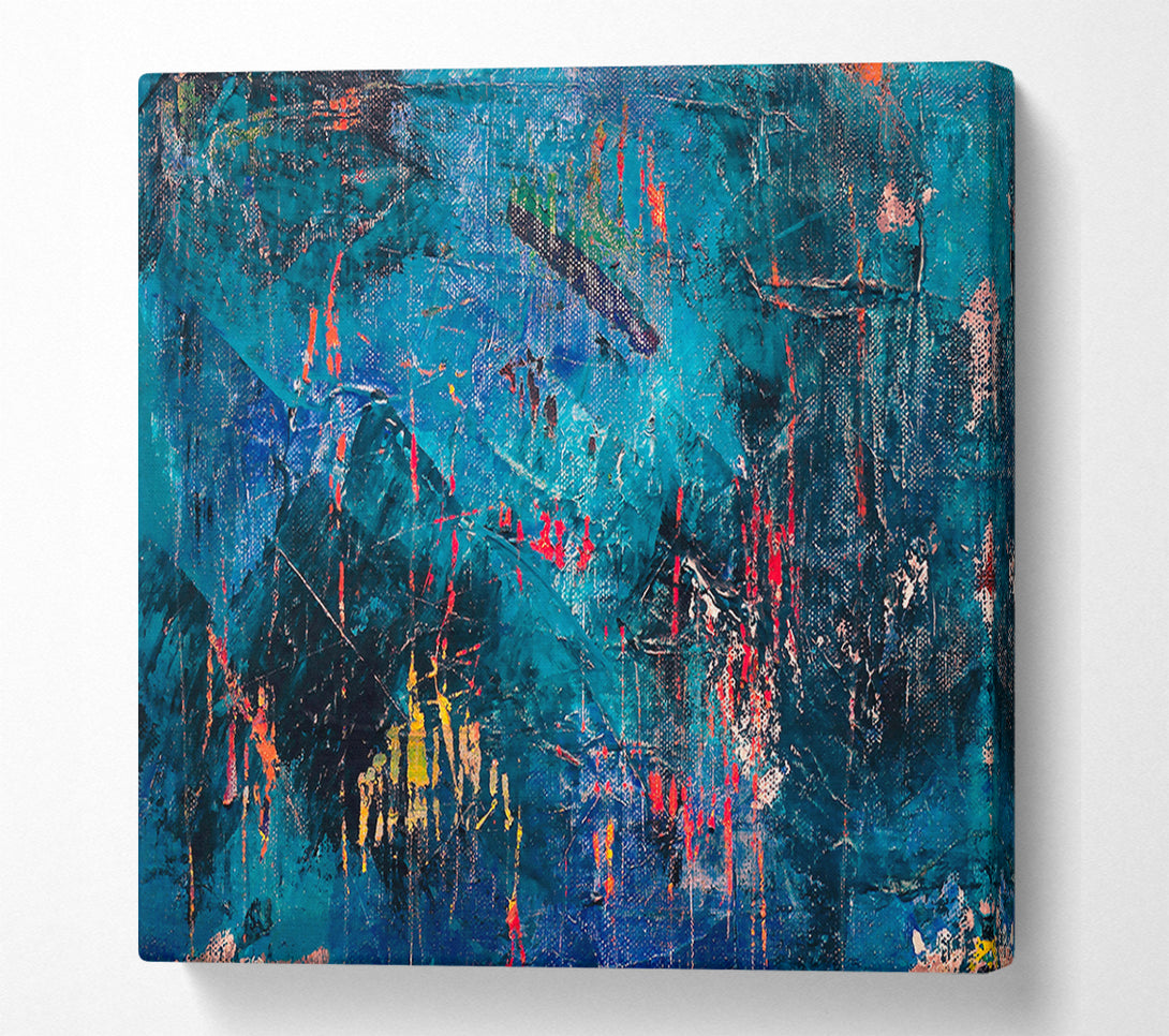  A Canvas Print of Teal Dreamscape Layers Canvas Wall Art