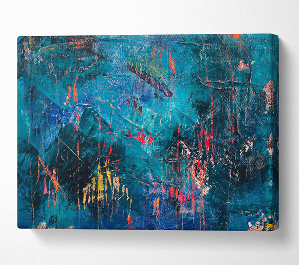  A Canvas Print of Teal Dreamscape Layers Canvas Wall Art