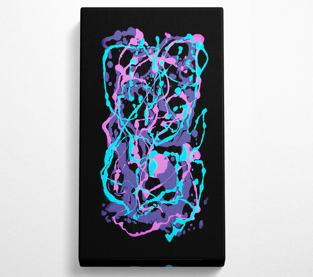  A Canvas Print of Cyan And Purple Swirls Canvas Art