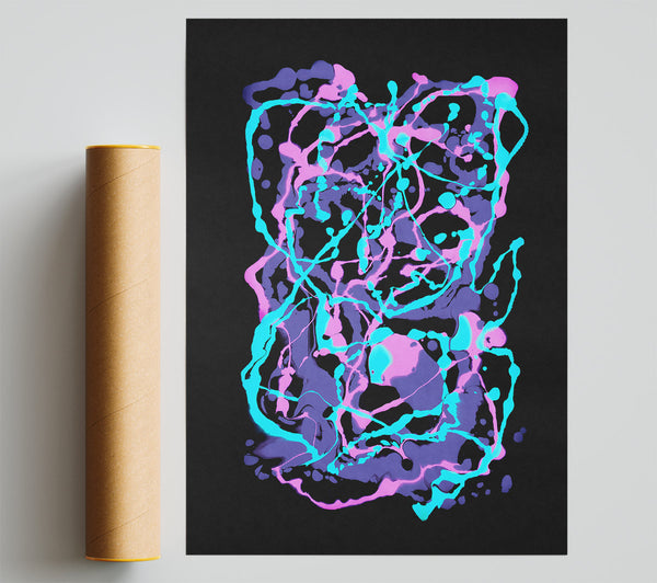 Cyan And Purple Swirls