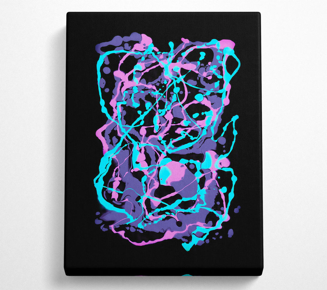  A Canvas Print of Cyan And Purple Swirls Canvas Art
