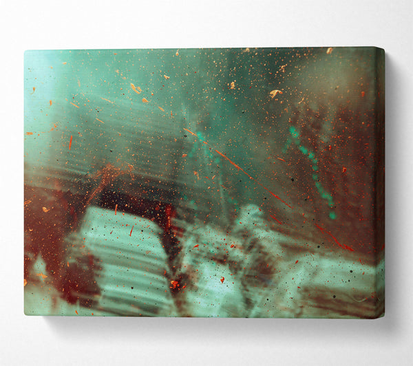  A Canvas Print of Emerald Splashes Of Gold Canvas Art