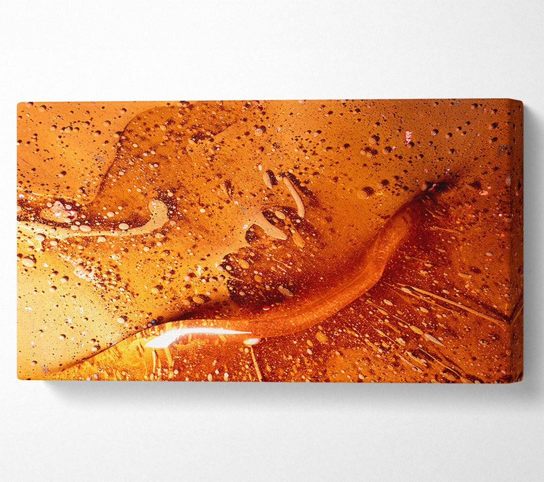  A Canvas Print of Amber Swirls And Dots Canvas Art