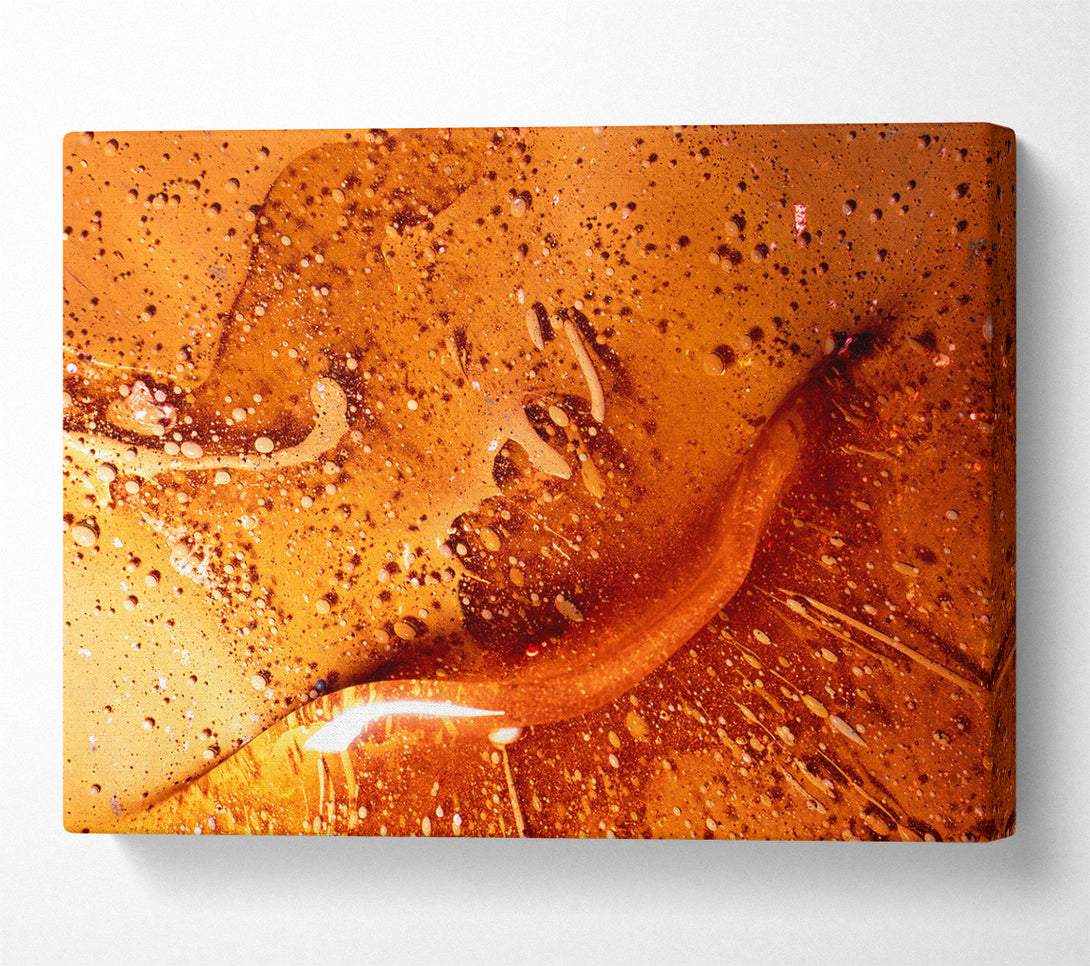  A Canvas Print of Amber Swirls And Dots Canvas Art