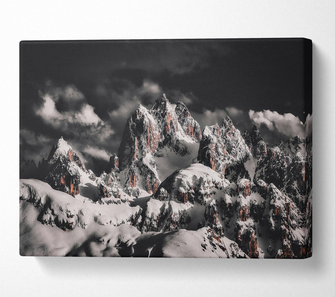  A Canvas Print of Crimson Mountain Peaks Canvas Wall Art