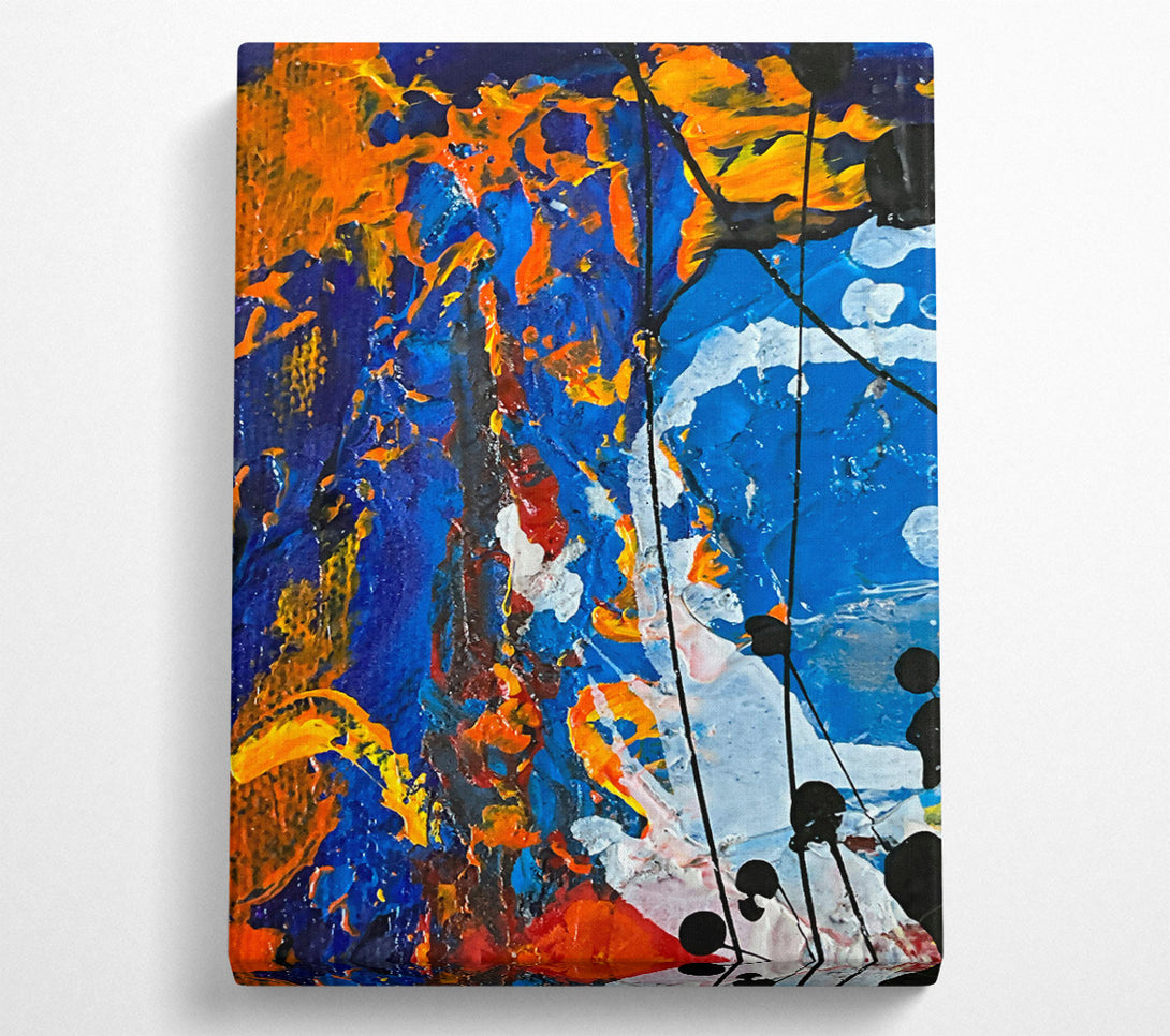  A Canvas Print of Blue Abstract Symphony Canvas Art