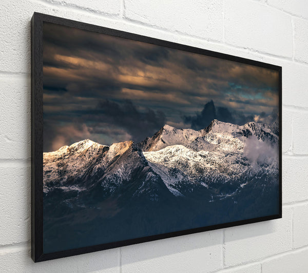 Golden Snowcapped Peaks