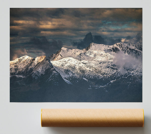 Golden Snowcapped Peaks