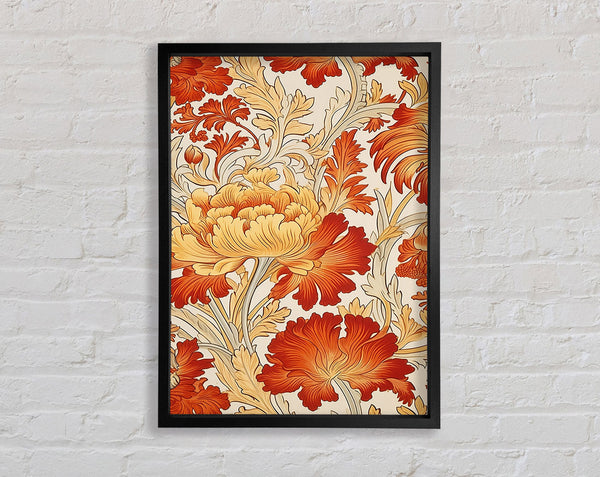 William Morris Orange Framed Print