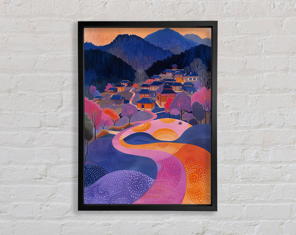 Windy Road To Town Framed Print