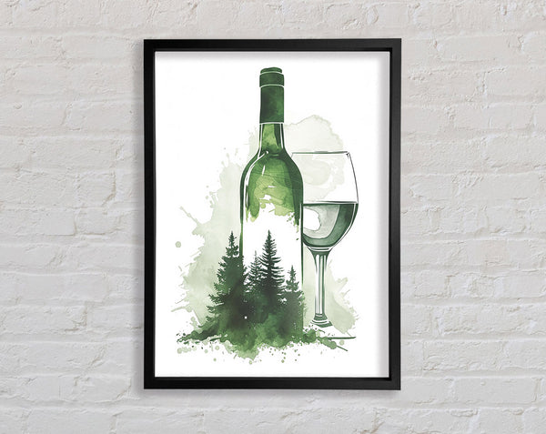 Wine Glass Forest Framed Print