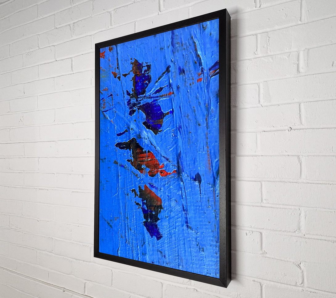  A Canvas Print of Blue Abstract Impressions Canvas Print