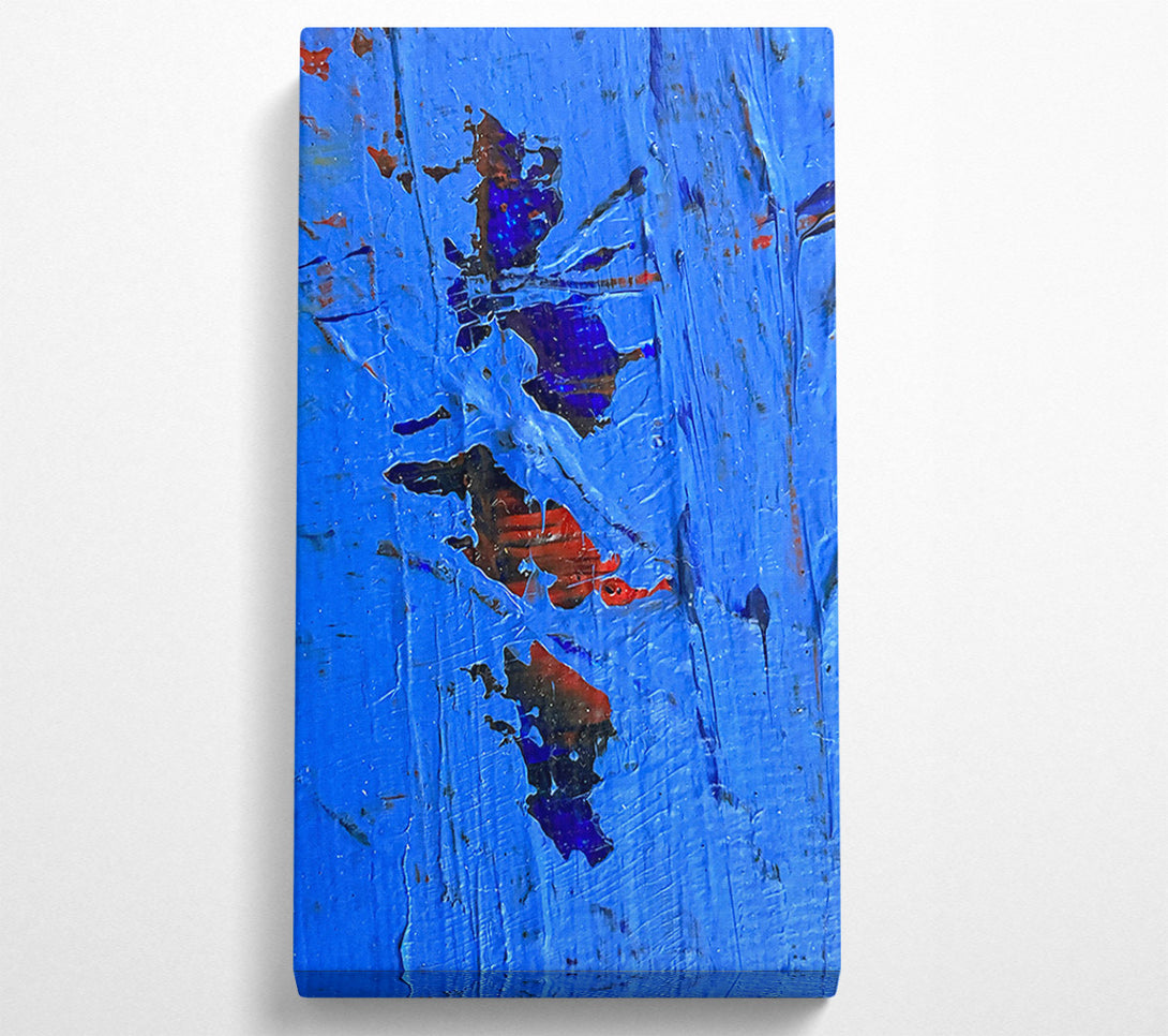  A Canvas Print of Blue Abstract Impressions Canvas Print