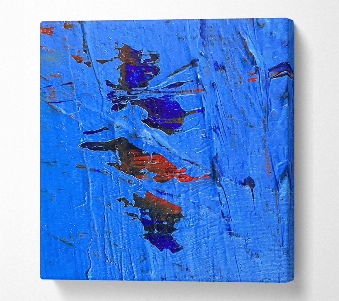  A Canvas Print of Blue Abstract Impressions Canvas Print
