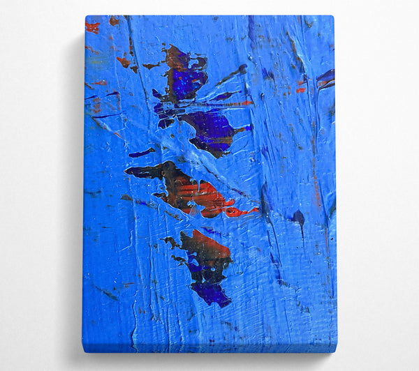  A Canvas Print of Blue Abstract Impressions Canvas Print