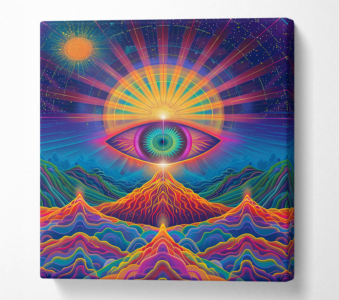  A Canvas Print of Orange Cosmic Eye Canvas Art
