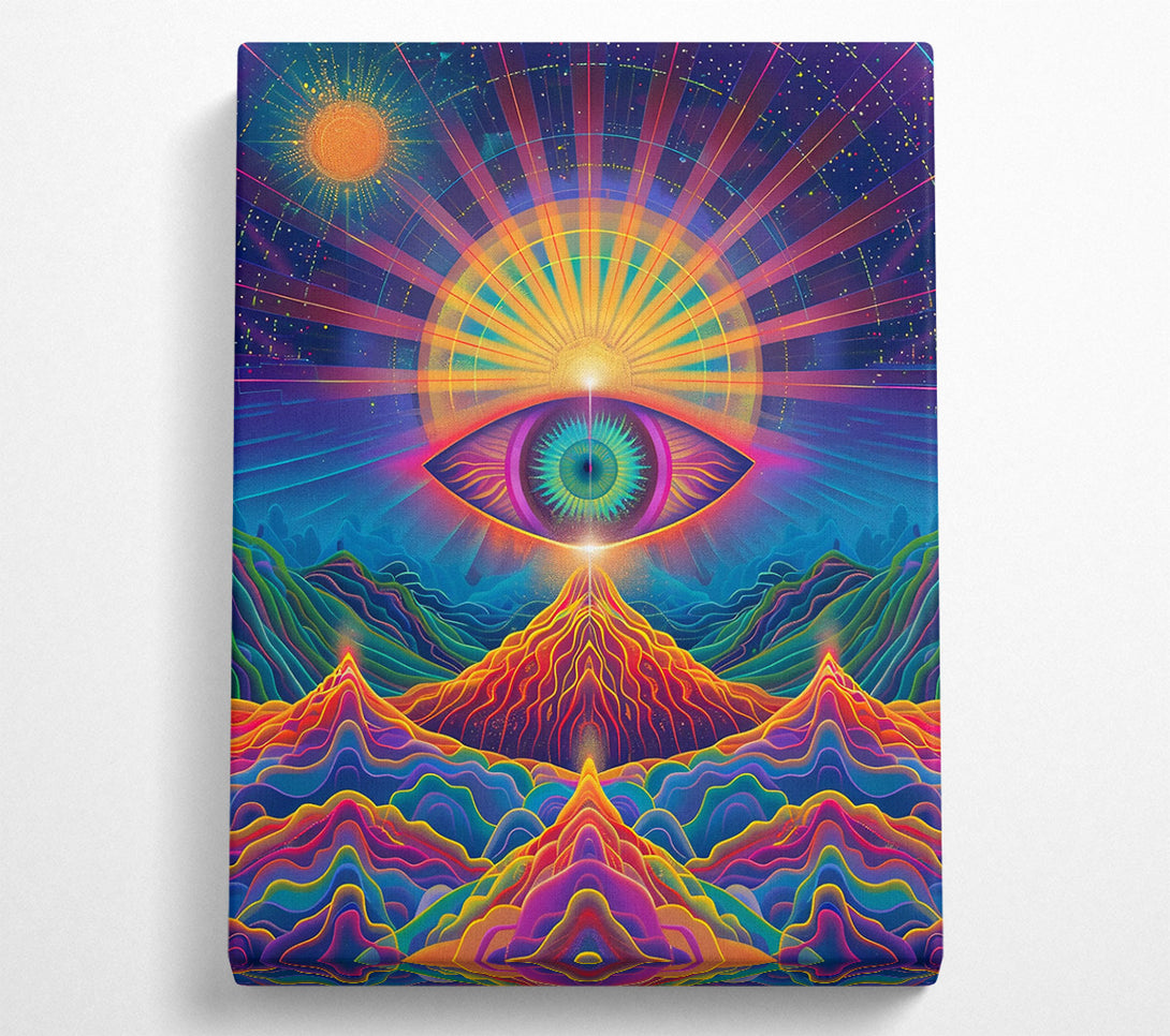  A Canvas Print of Orange Cosmic Eye Canvas Art