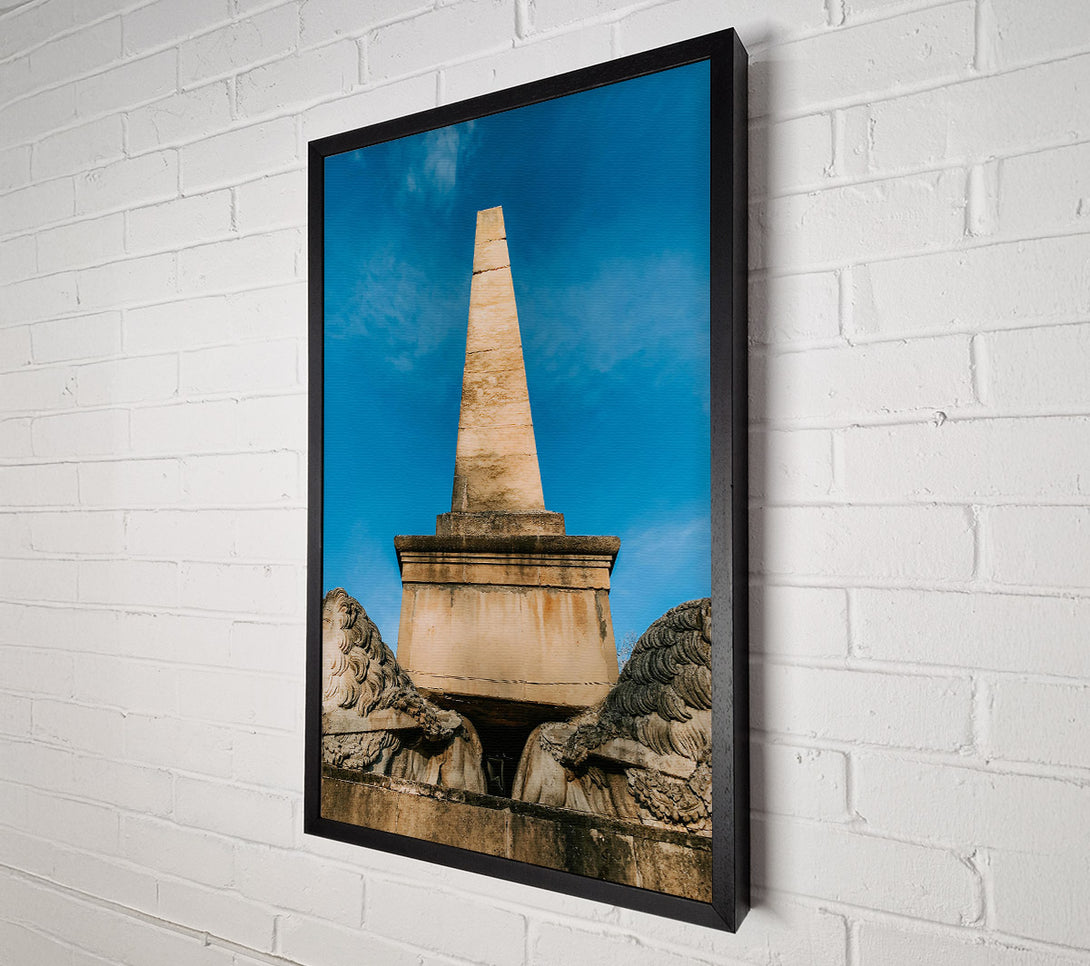  A Canvas Print of Stone Guardians Of Beige Canvas Wall Art
