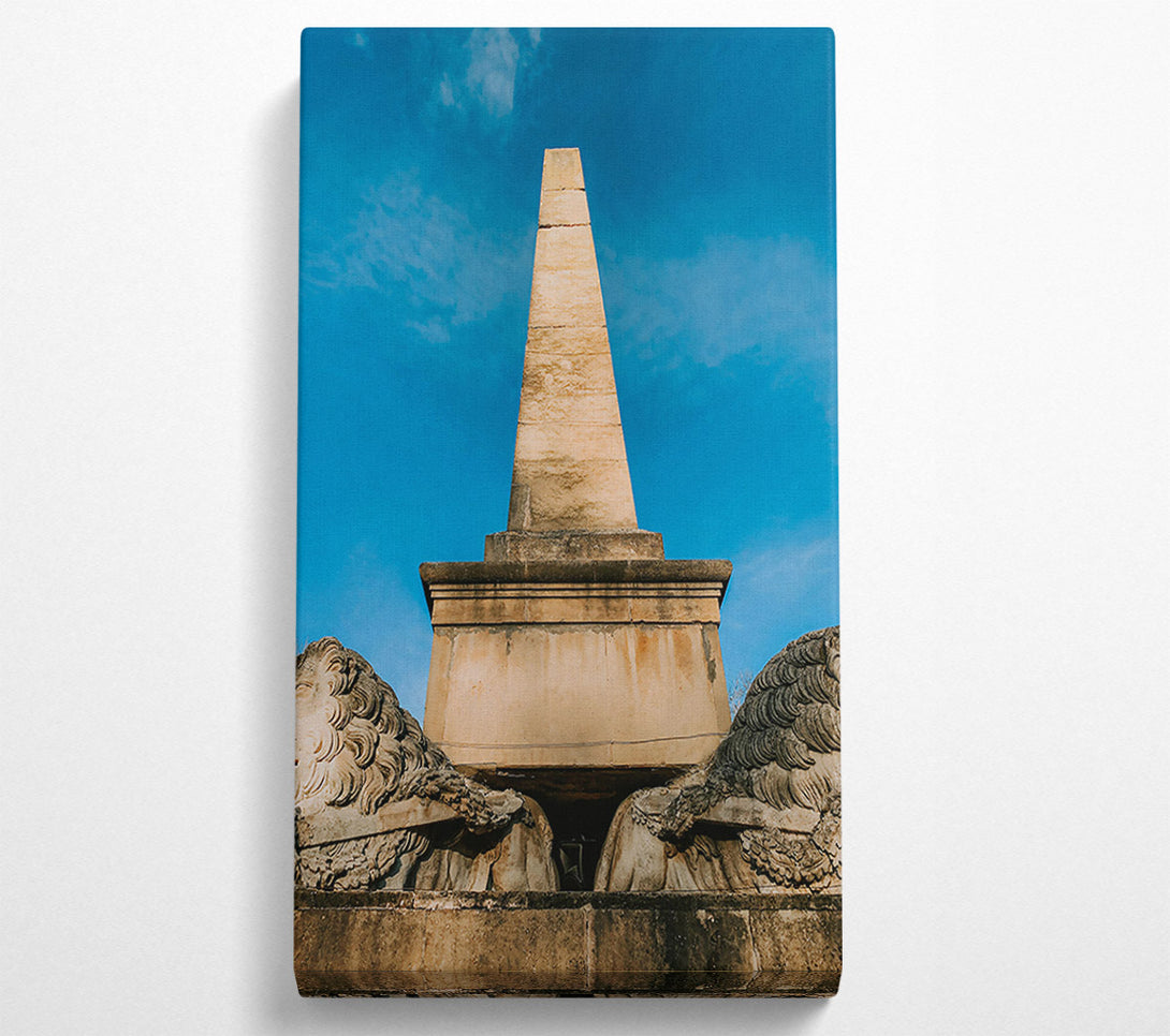  A Canvas Print of Stone Guardians Of Beige Canvas Wall Art