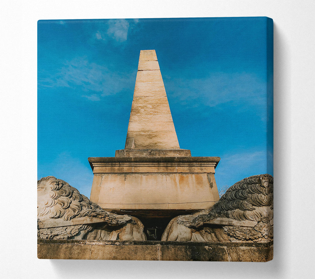  A Canvas Print of Stone Guardians Of Beige Canvas Wall Art